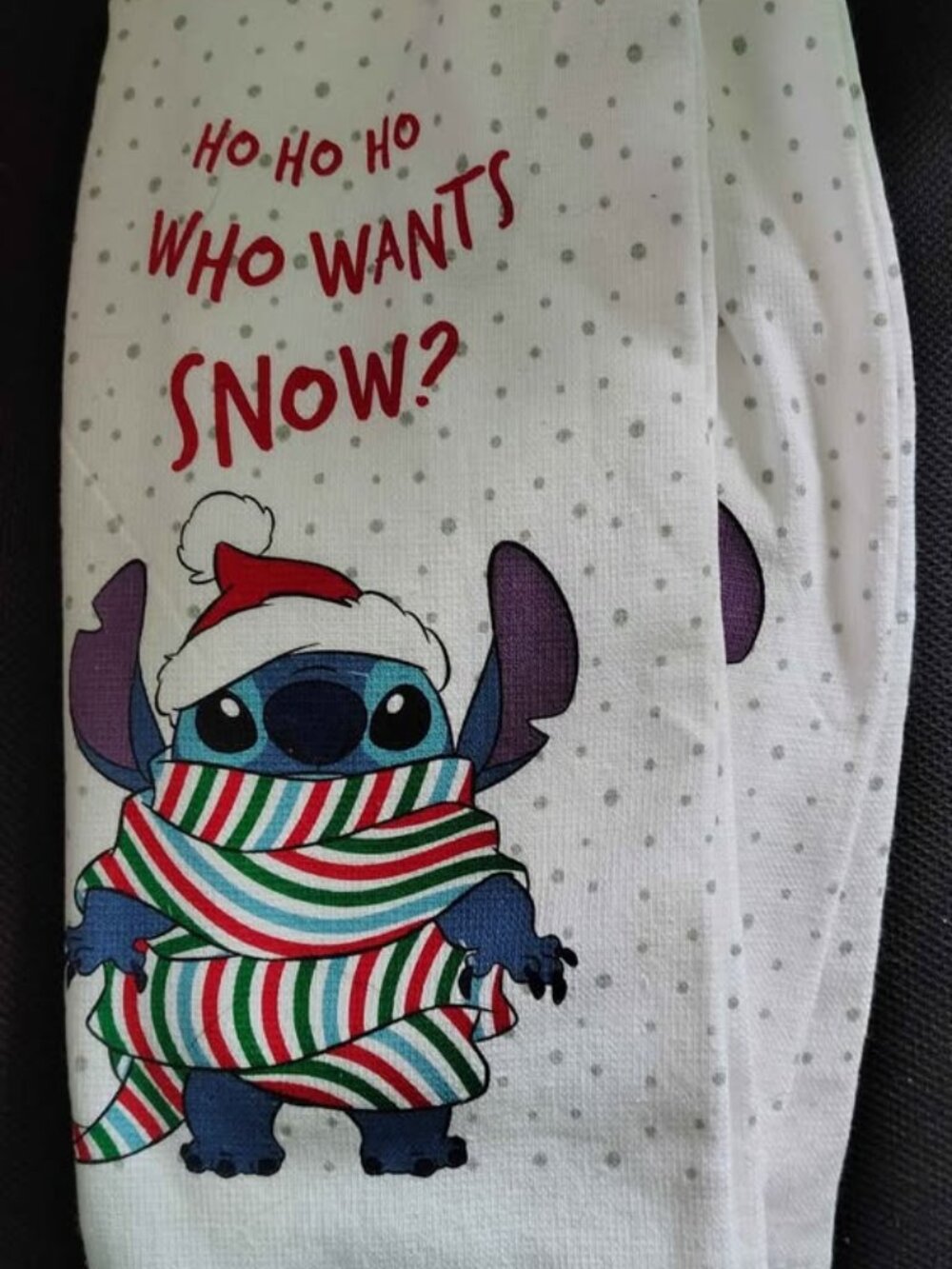 Disney Stitch 2pc Winter Holiday Kitchen Towel Set